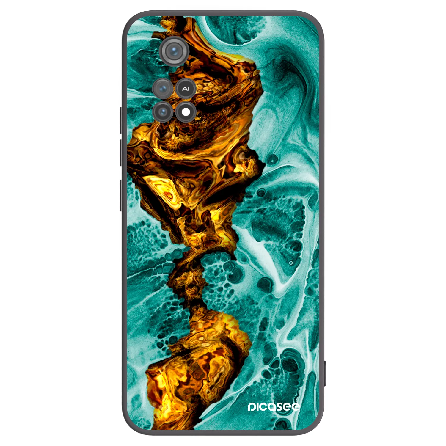 Picasee husă neagră din silicon pentru Xiaomi Poco M4 Pro - Goldsky