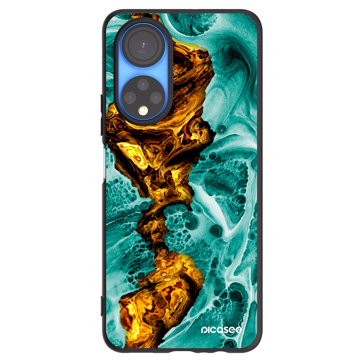 Picasee husă neagră din silicon pentru Honor X7 - Goldsky