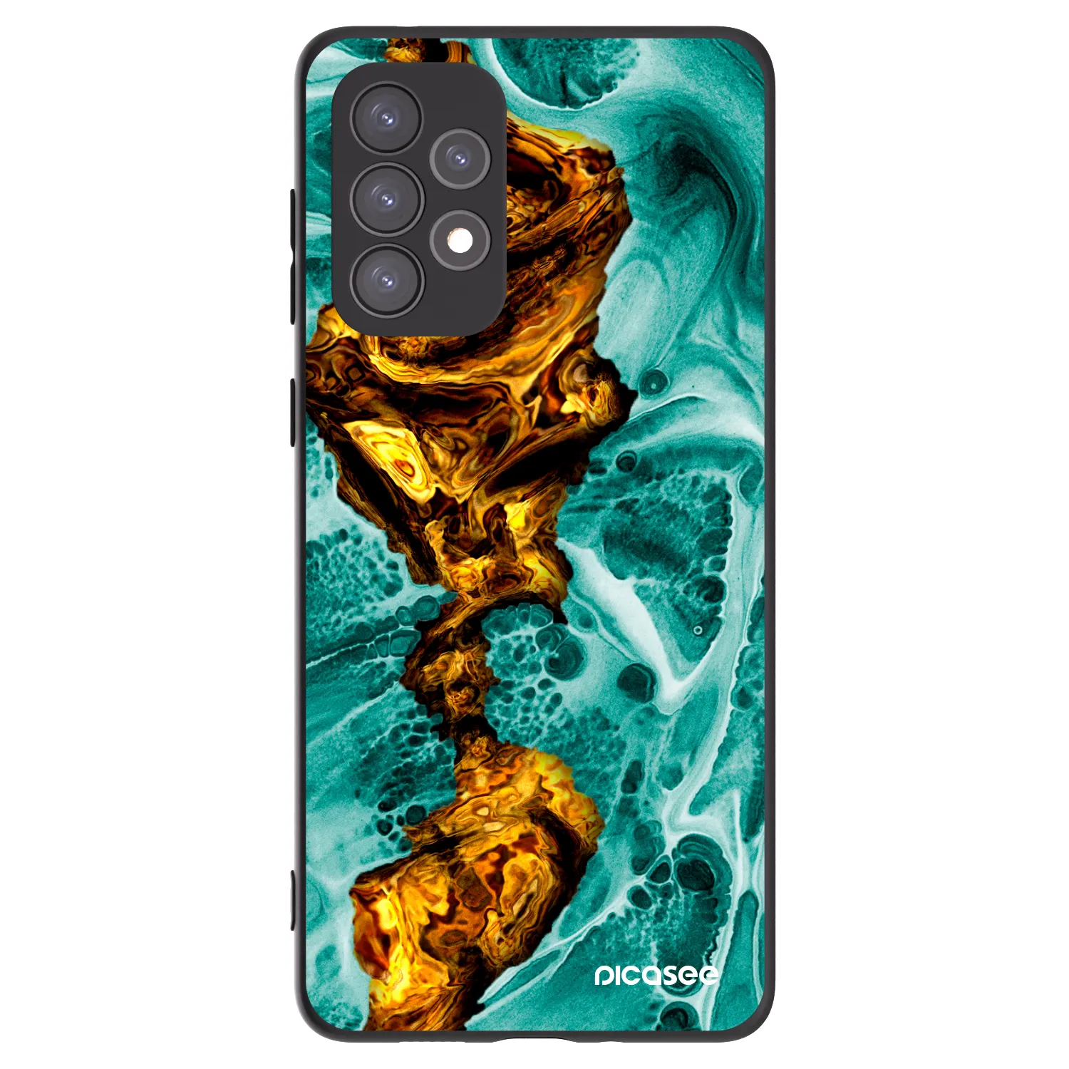 Picasee husă neagră din silicon pentru Samsung Galaxy A73 5G - Goldsky