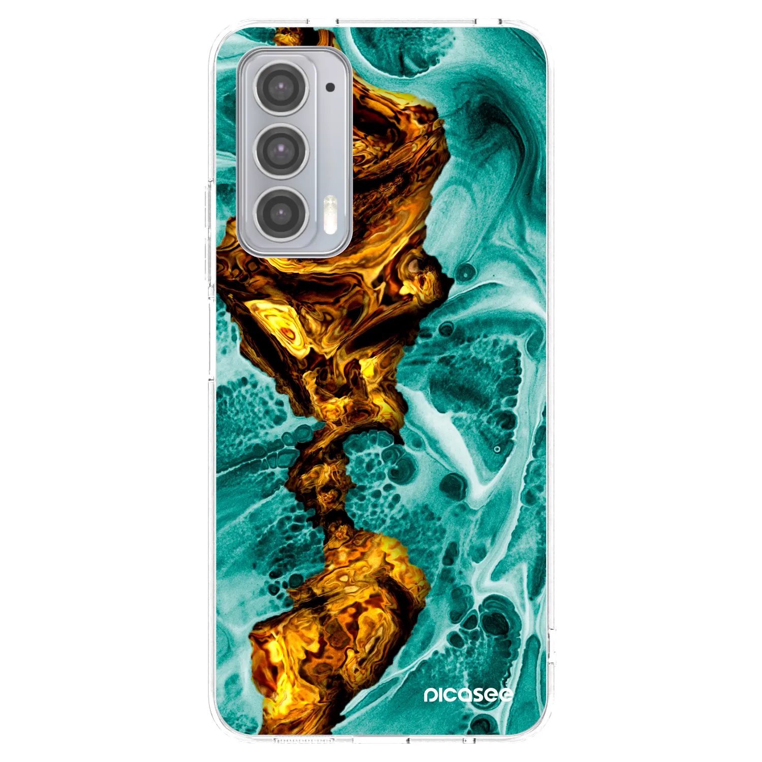 Picasee husă transparentă din silicon pentru Motorola Edge 20 - Goldsky