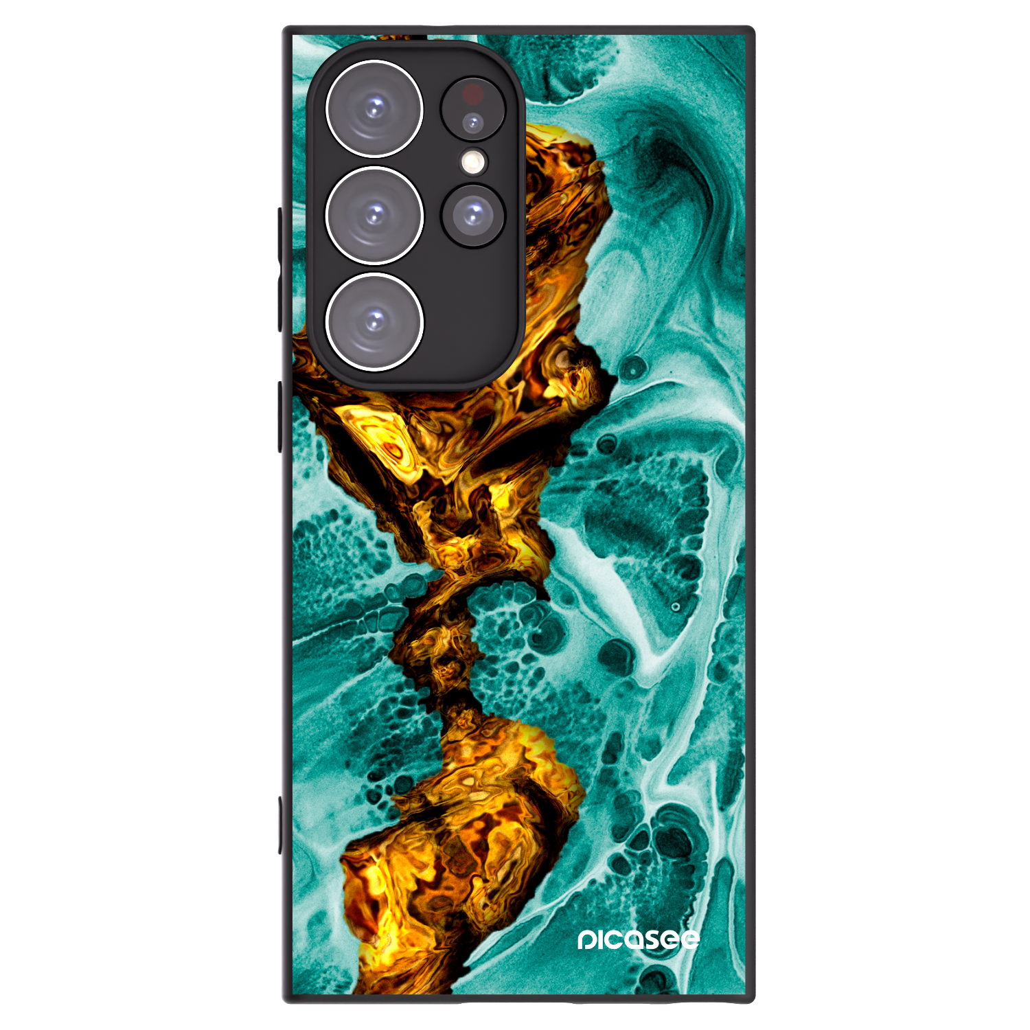Picasee husă neagră din silicon pentru Samsung Galaxy S23 Ultra 5G - Goldsky
