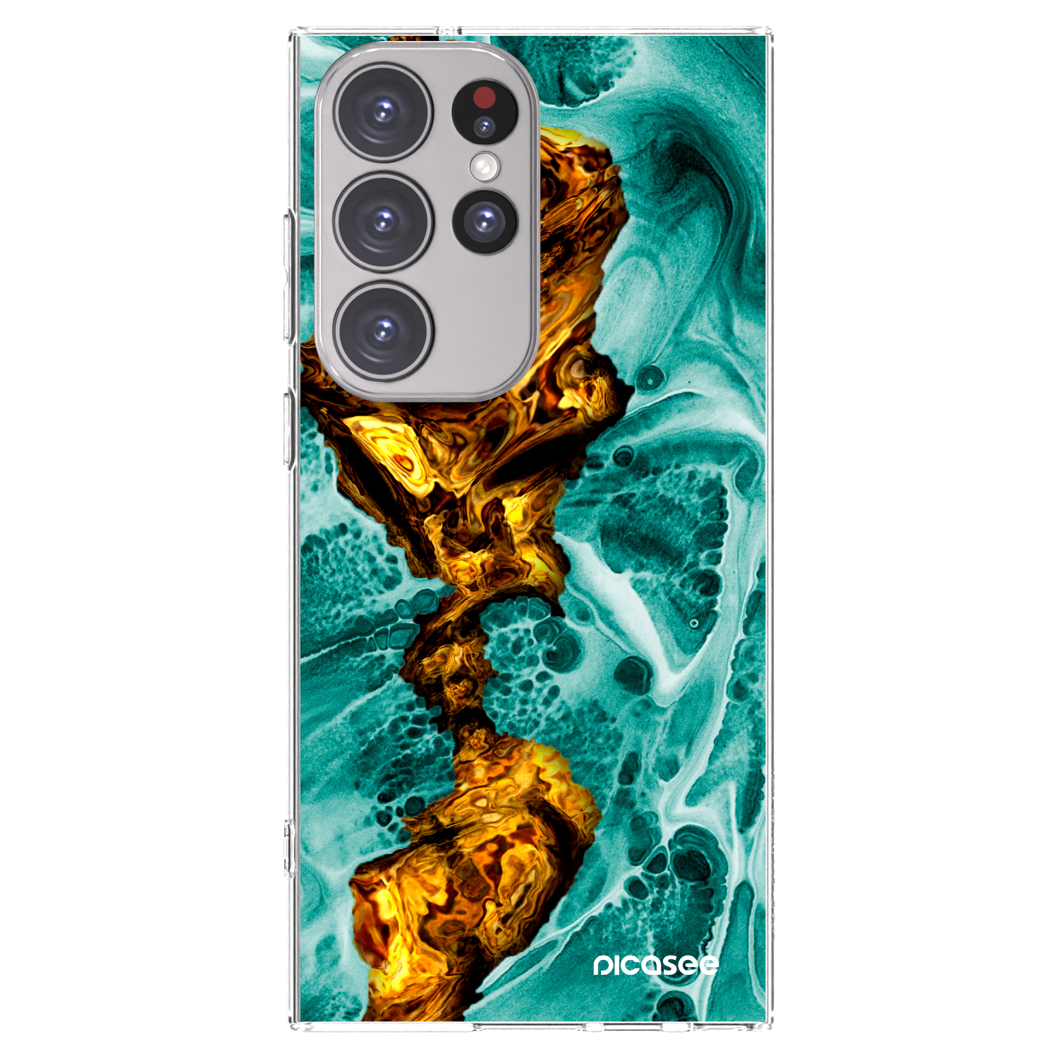 Picasee husă transparentă din silicon pentru Samsung Galaxy S23 Ultra 5G - Goldsky