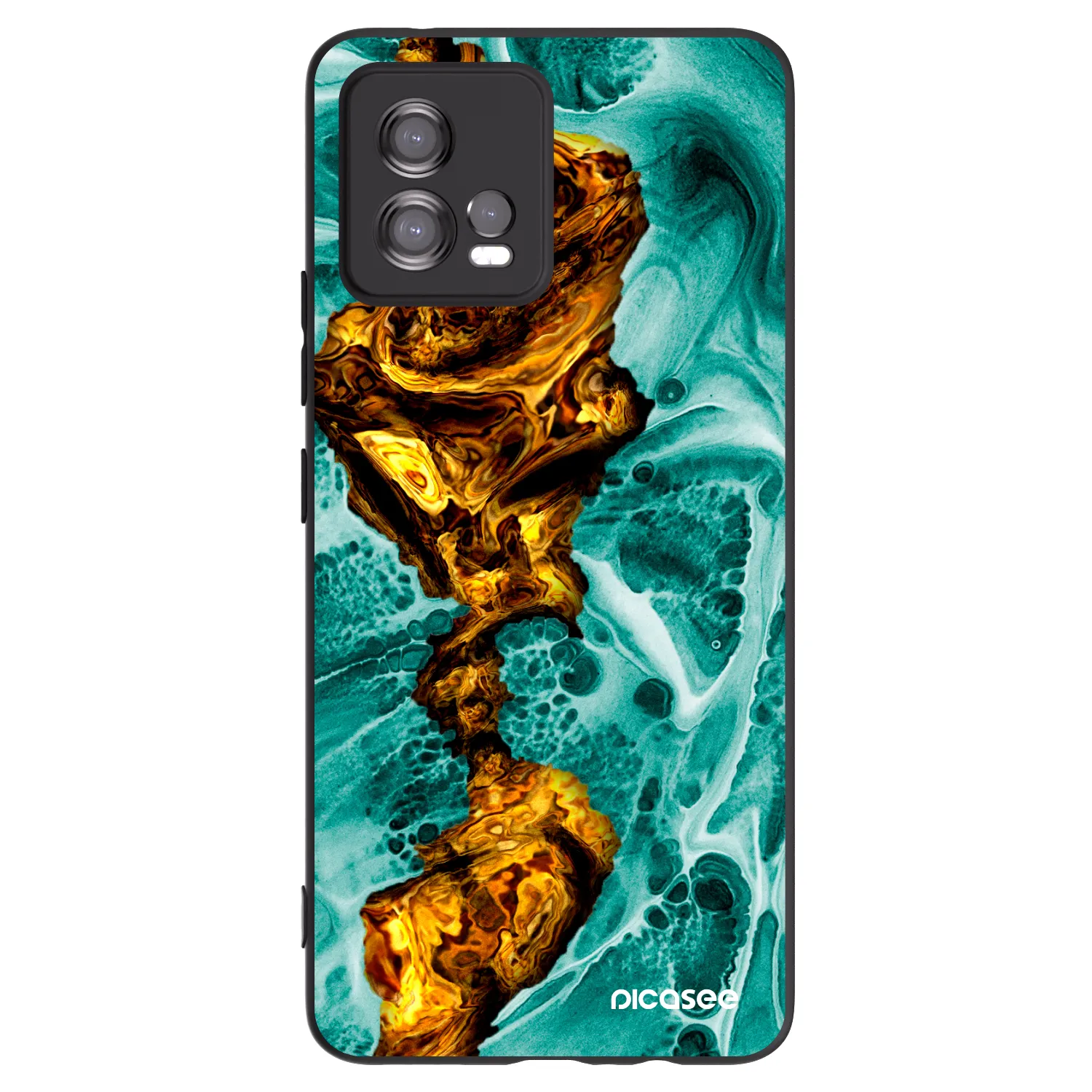 Picasee husă neagră din silicon pentru Motorola Moto G72 - Goldsky