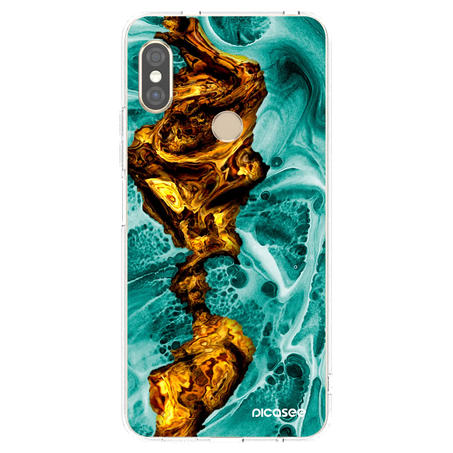 Picasee husă transparentă din silicon pentru Xiaomi Redmi Note 5 Global - Goldsky
