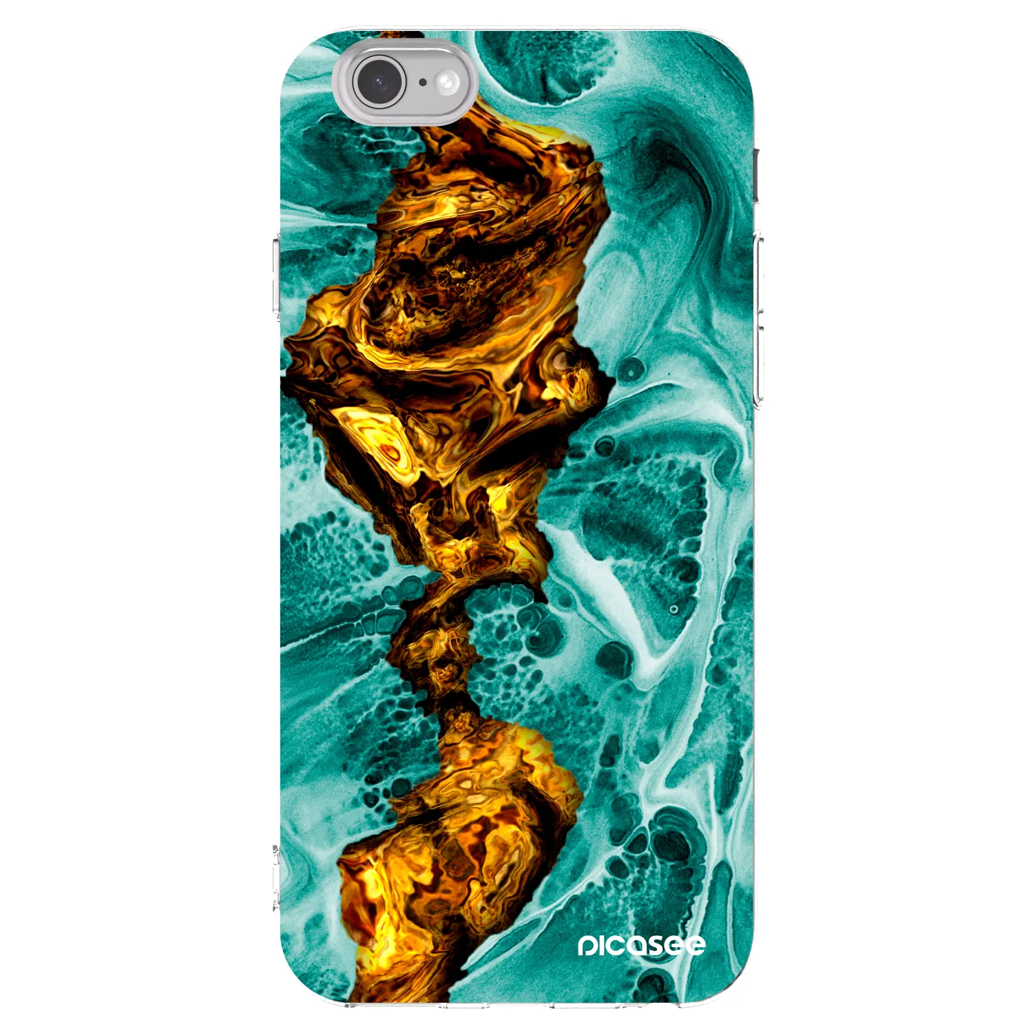 Picasee husă transparentă din silicon pentru Apple iPhone 6/6S - Goldsky
