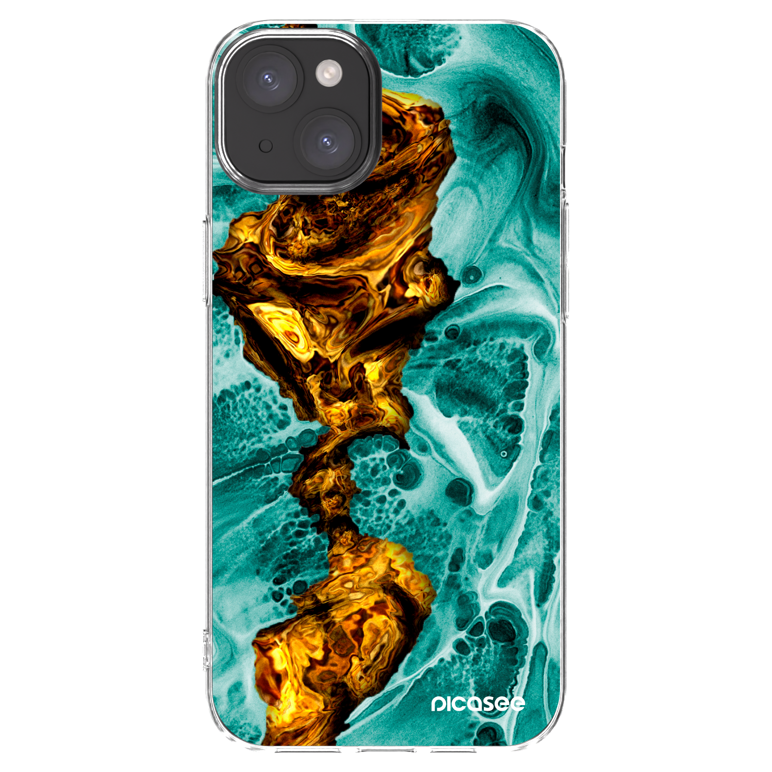 Picasee husă transparentă din silicon pentru Apple iPhone 15 Plus - Goldsky