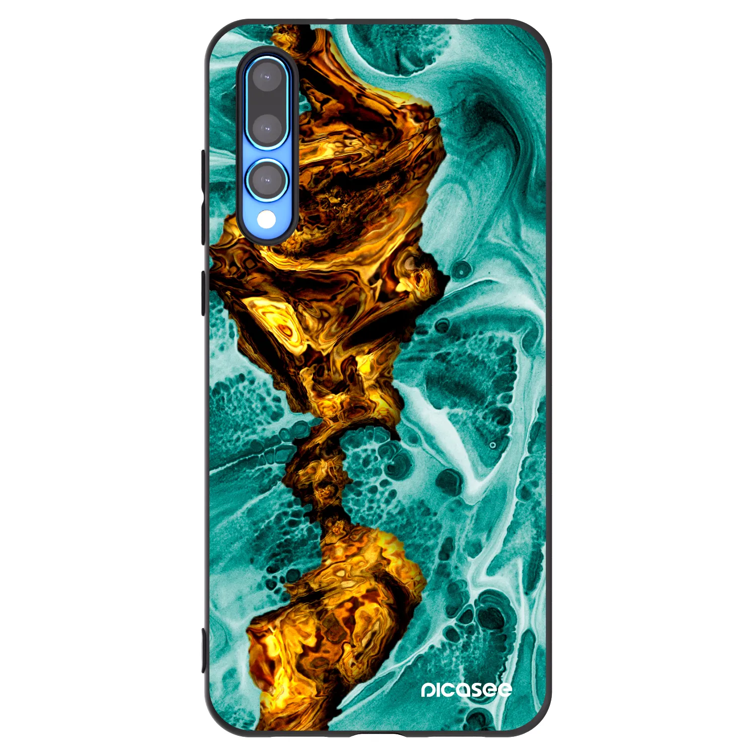 Picasee husă neagră din silicon pentru Huawei P20 Pro - Goldsky