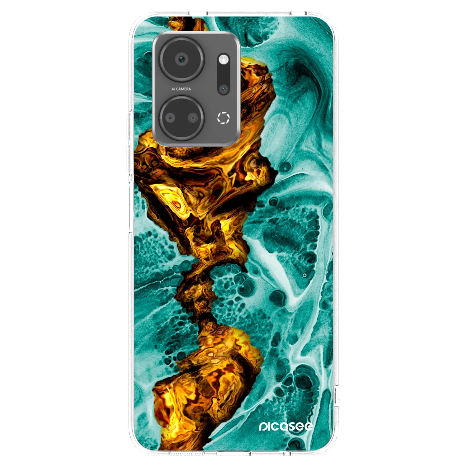Picasee husă transparentă din silicon pentru Honor X7a - Goldsky