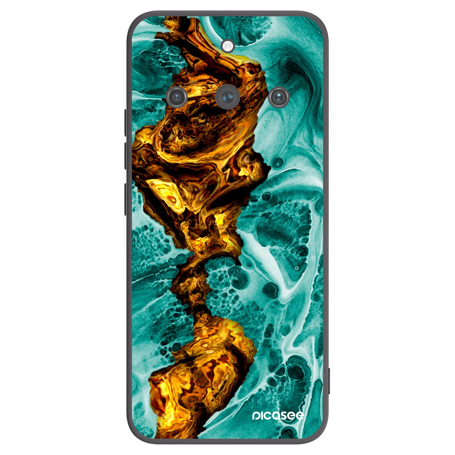Picasee husă neagră din silicon pentru Realme 11 Pro+ - Goldsky