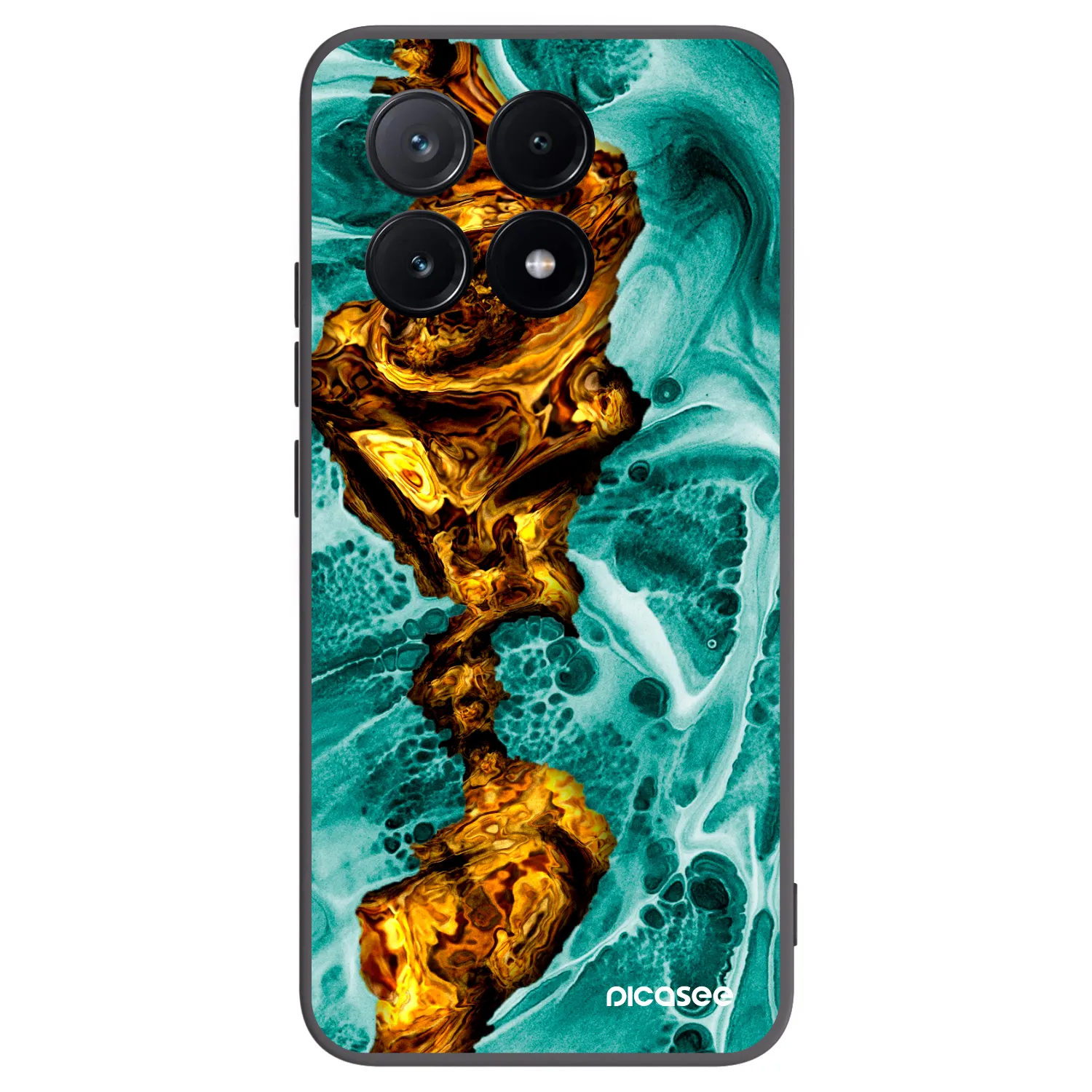 Picasee husă neagră din silicon pentru Xiaomi Poco X6 Pro - Goldsky