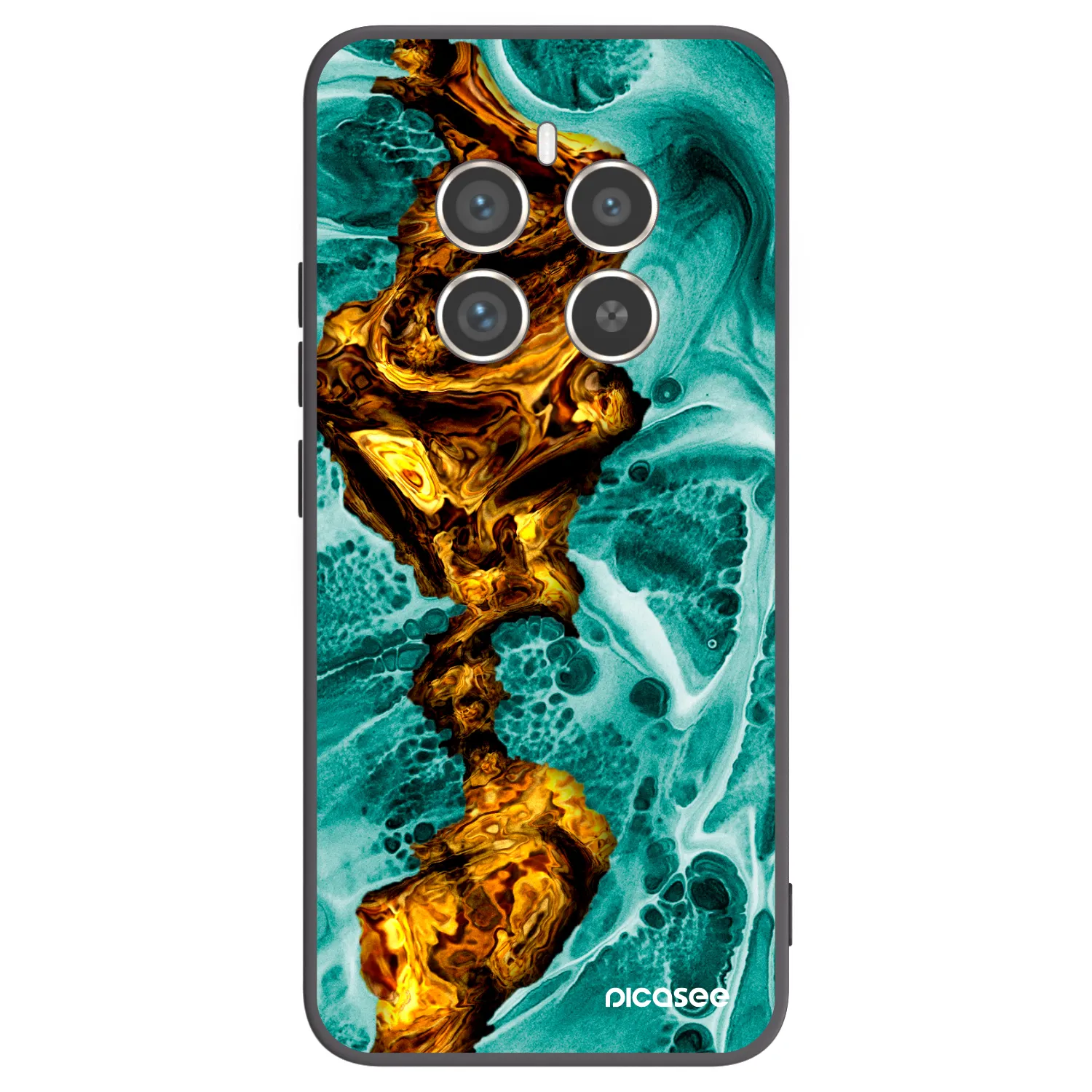 Picasee husă neagră din silicon pentru Realme 12 Pro 5G - Goldsky