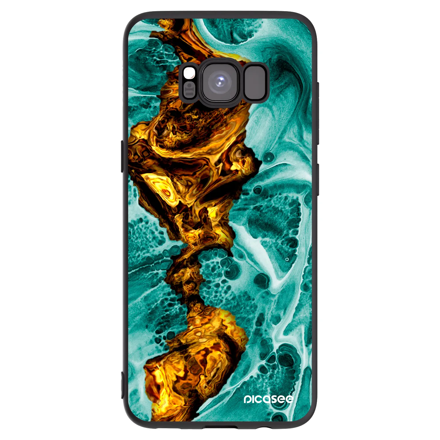 Picasee husă neagră din silicon pentru Samsung Galaxy S8 G950F - Goldsky