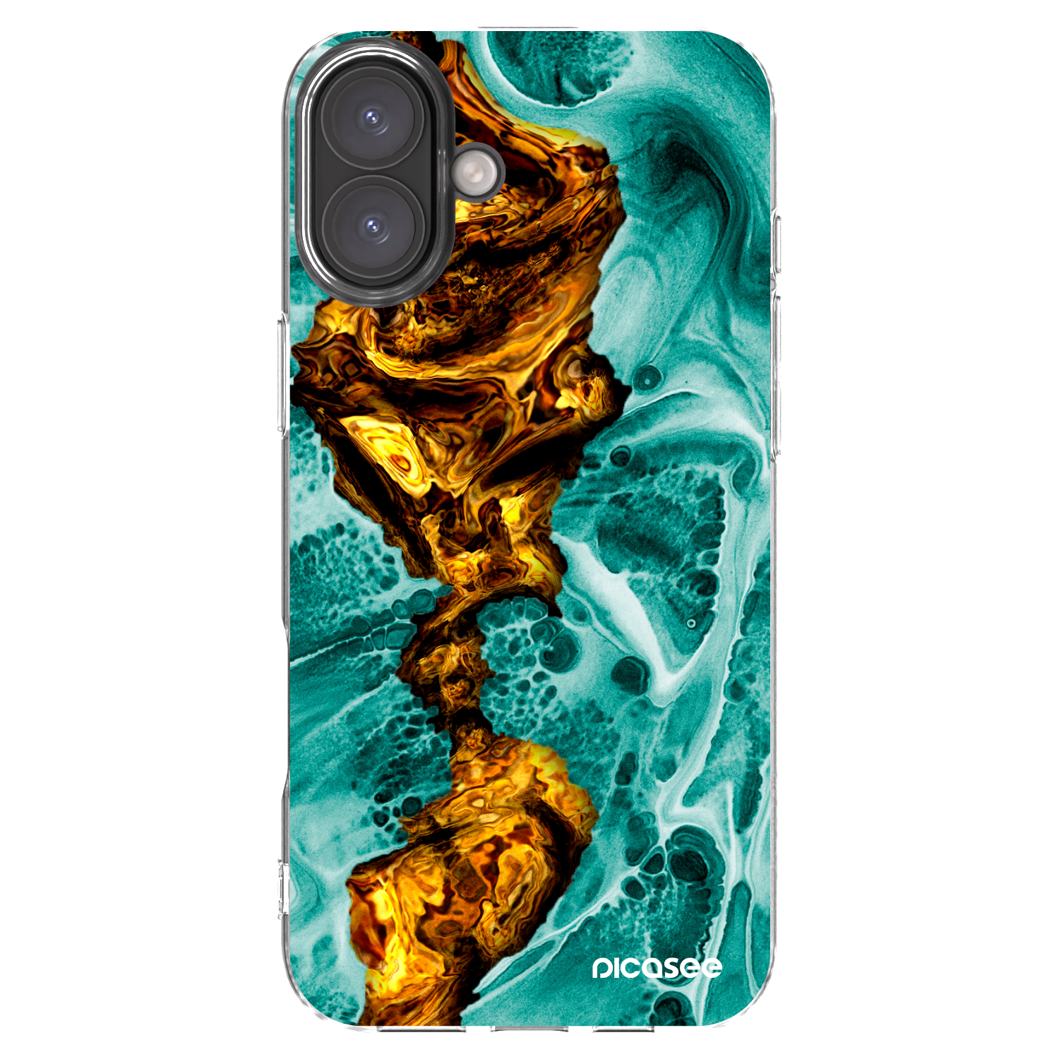 Picasee husă transparentă din silicon pentru Apple iPhone 16 Plus - Goldsky