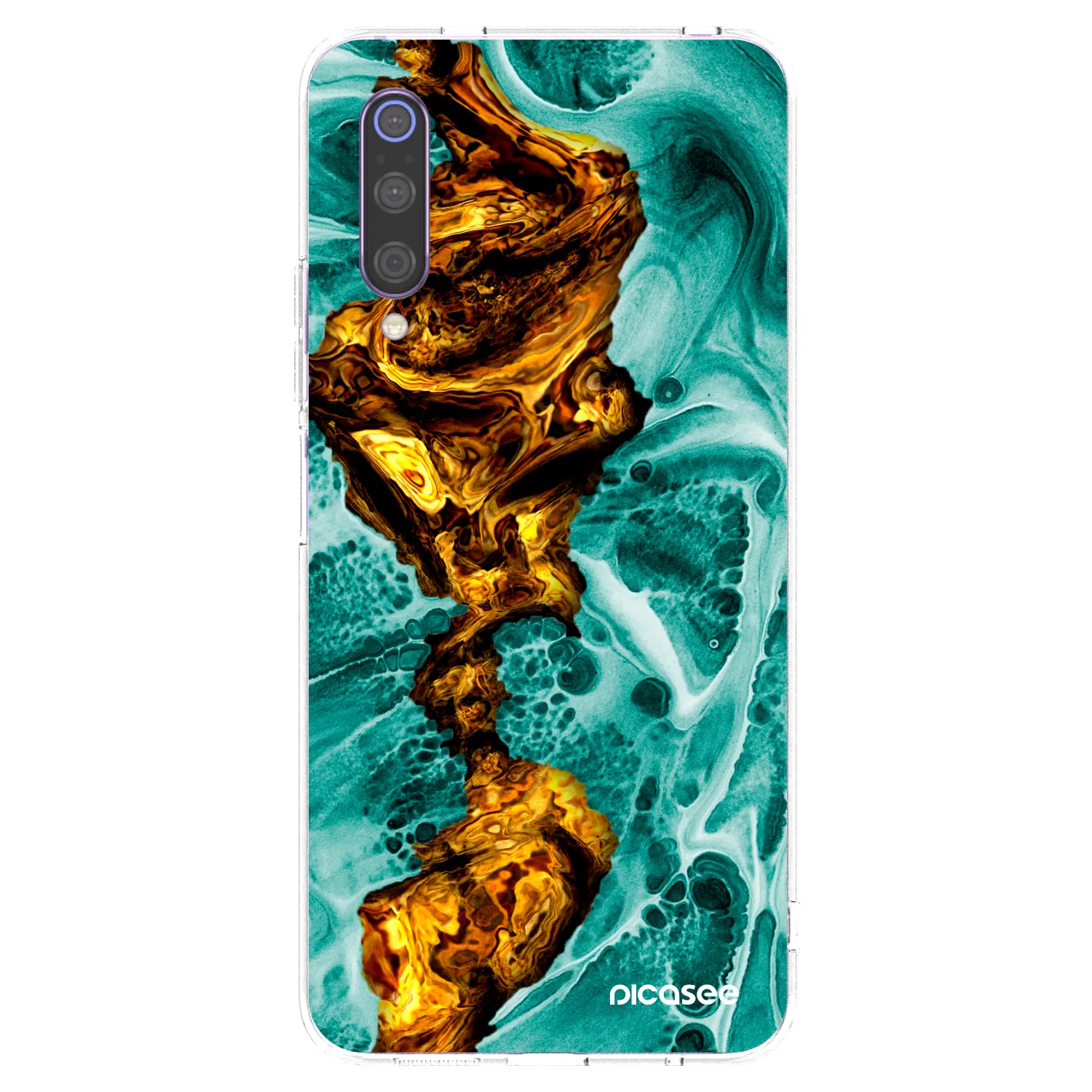 Picasee husă transparentă din silicon pentru Xiaomi Mi 9 - Goldsky