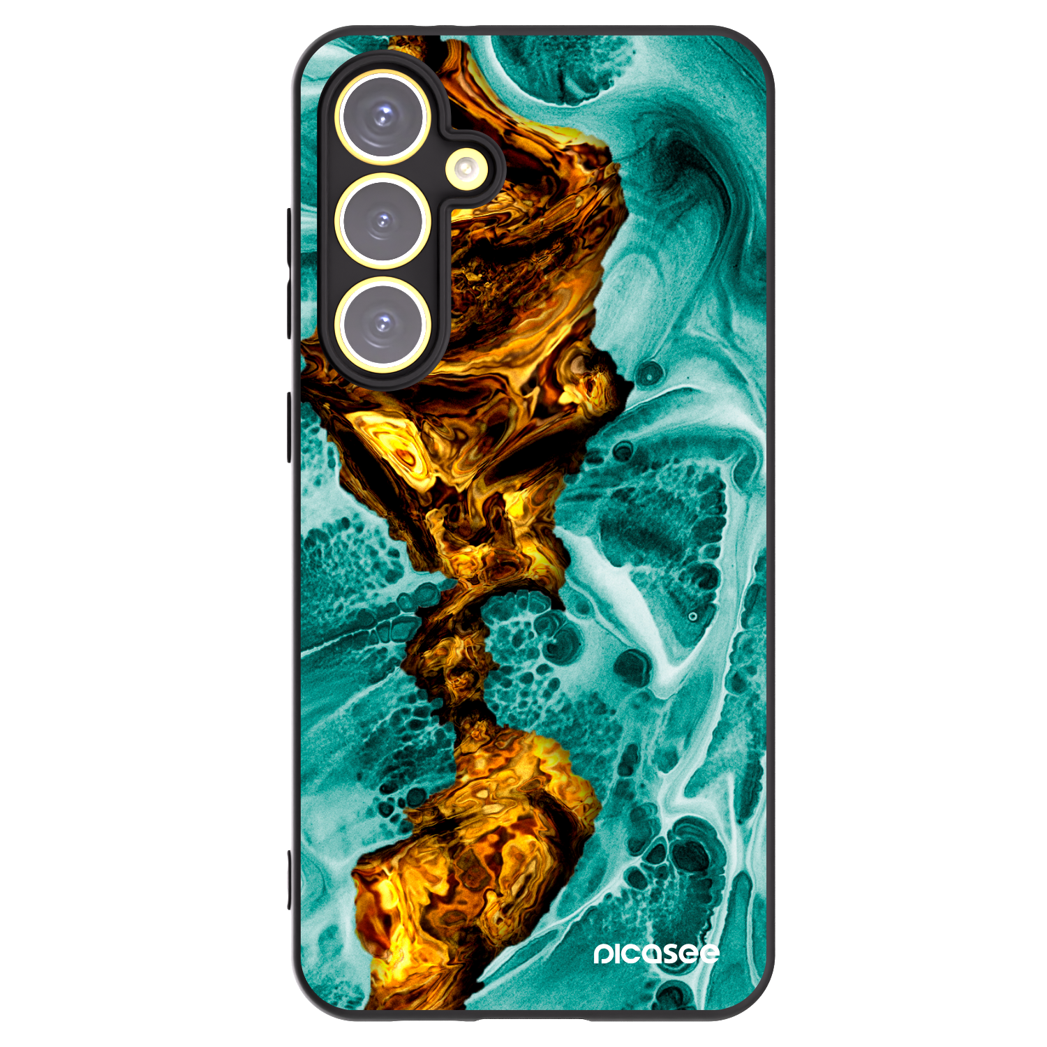 Picasee husă neagră din silicon pentru Samsung Galaxy S24 FE S721B - Goldsky