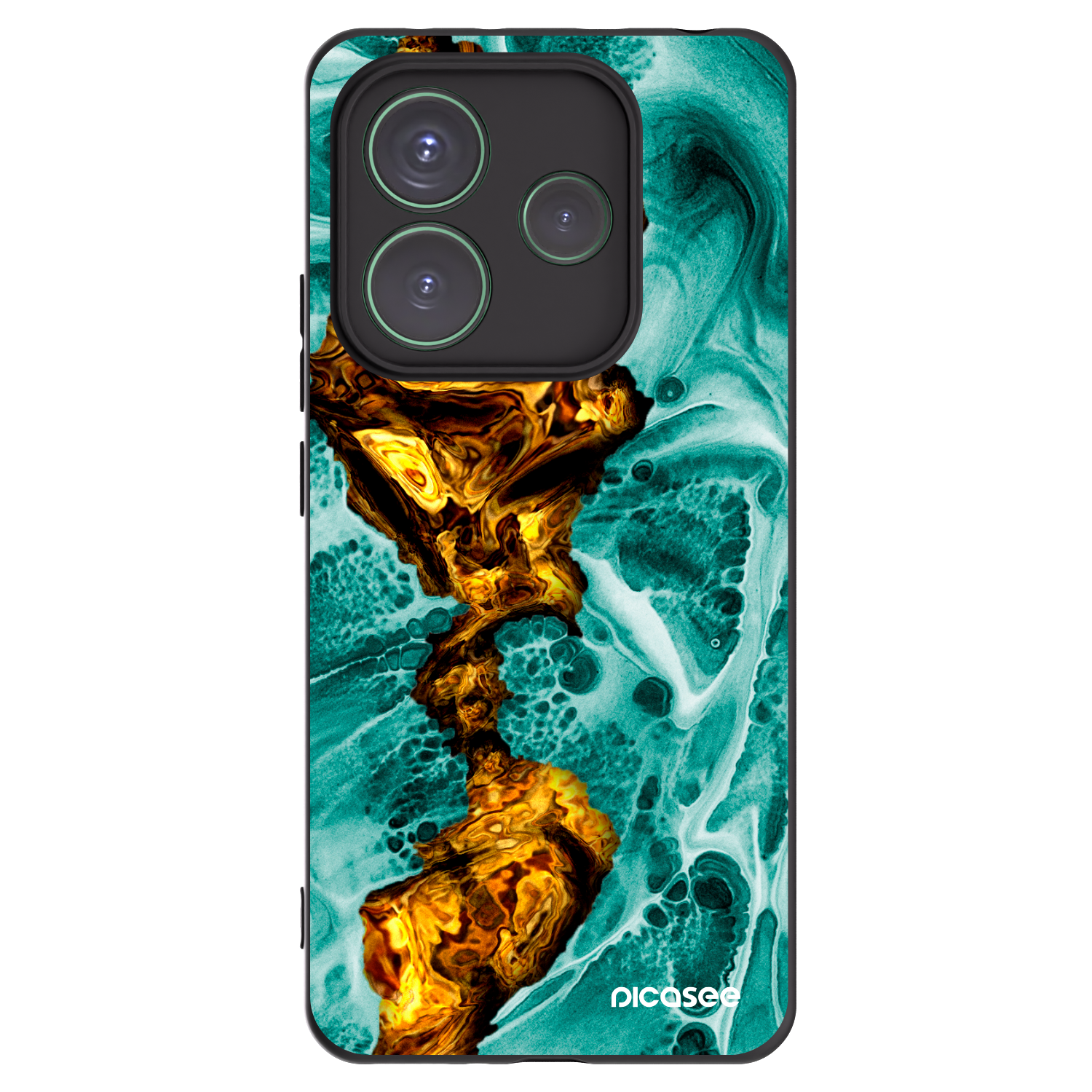 Picasee husă neagră din silicon pentru Xiaomi Redmi Note 14 5G - Goldsky