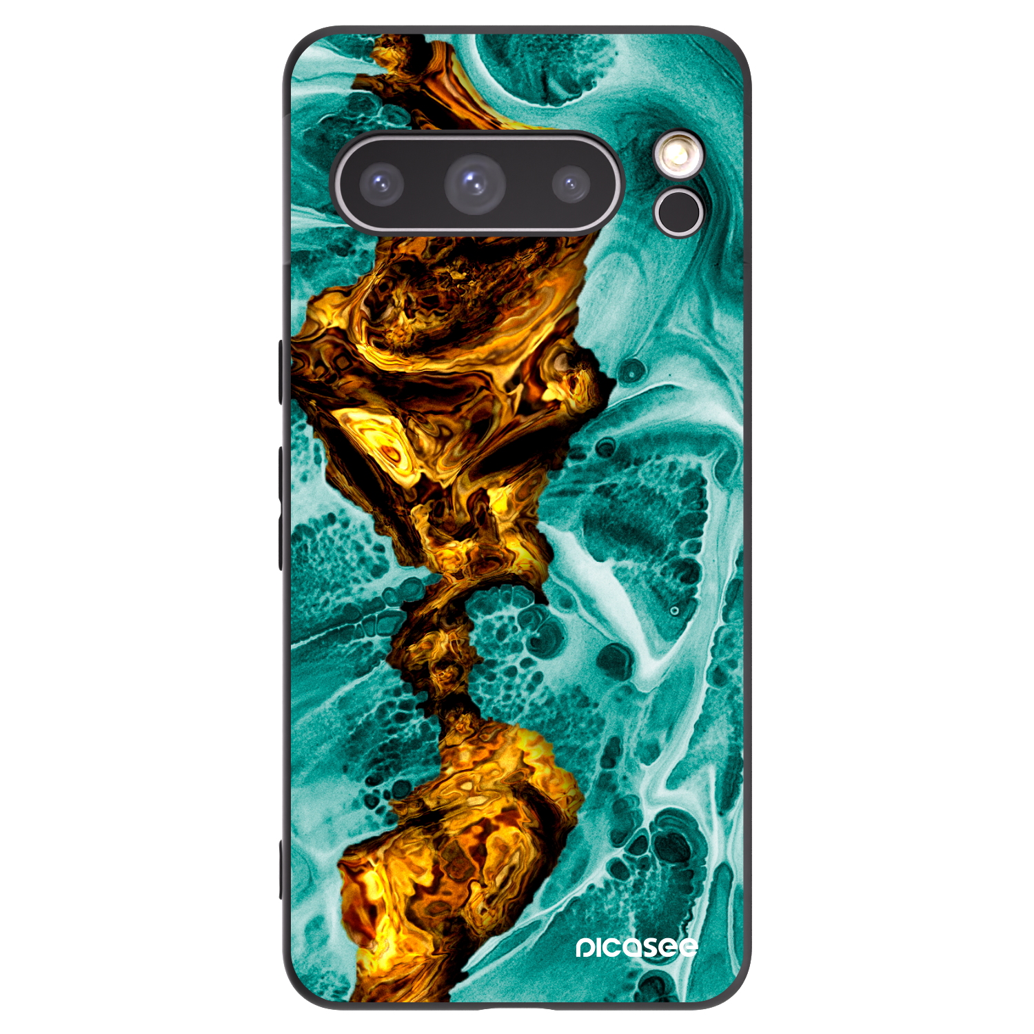 Picasee husă neagră din silicon pentru Google Pixel 8 Pro - Goldsky