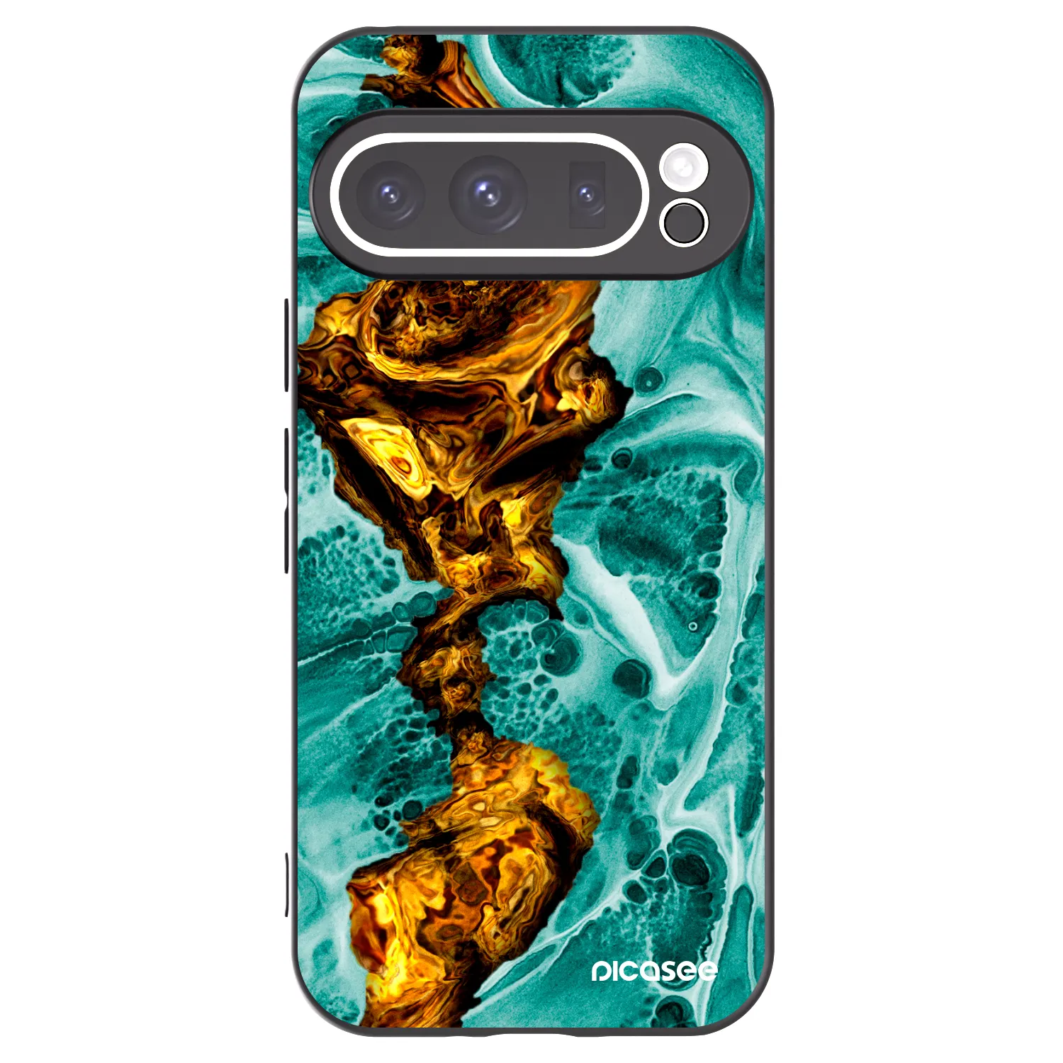 Picasee husă neagră din silicon pentru Google Pixel 9 Pro - Goldsky