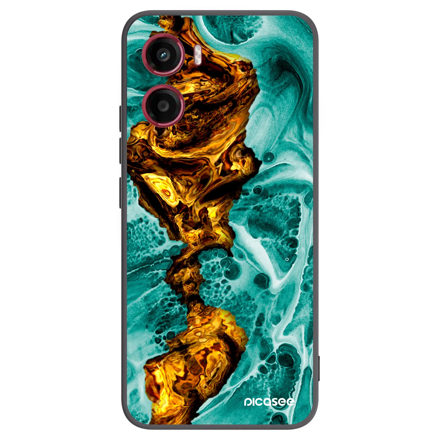 Picasee husă neagră din silicon pentru Motorola Moto G05 - Goldsky