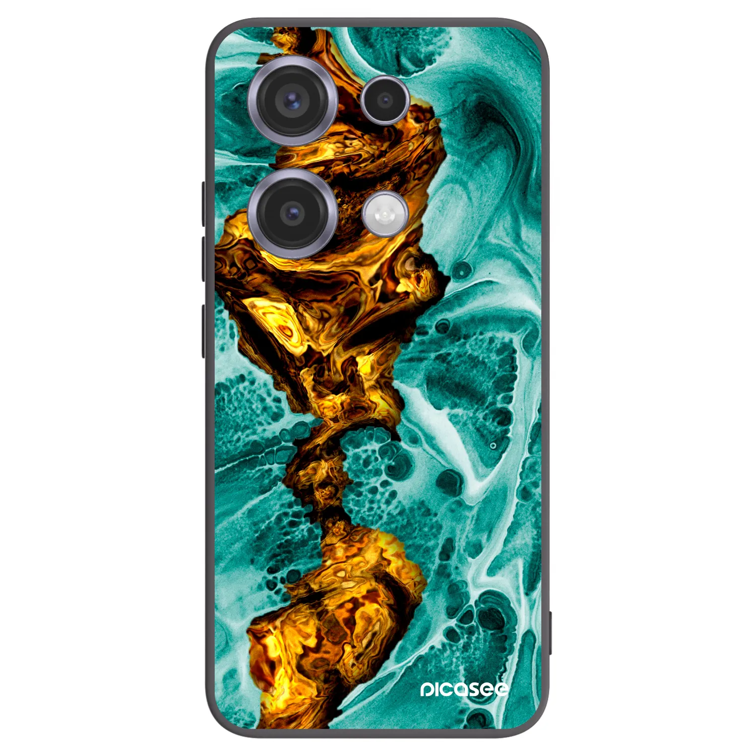 Picasee husă neagră din silicon pentru Xiaomi Redmi Note 14S - Goldsky