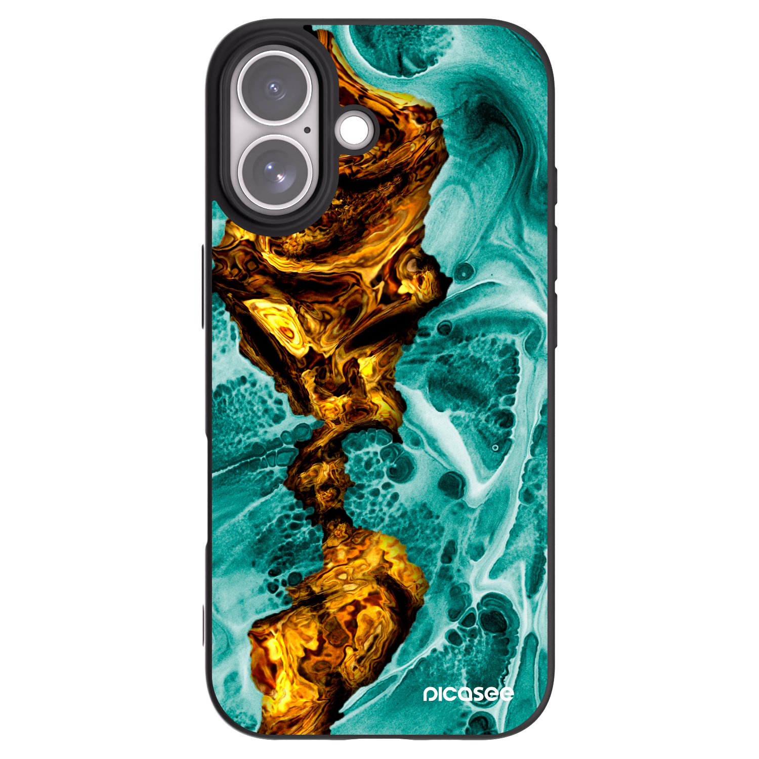 Picasee husă neagră din silicon pentru Apple iPhone 17 - Goldsky