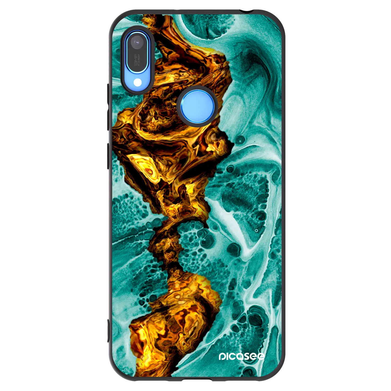 Picasee husă neagră din silicon pentru Huawei Y6 2019 - Goldsky