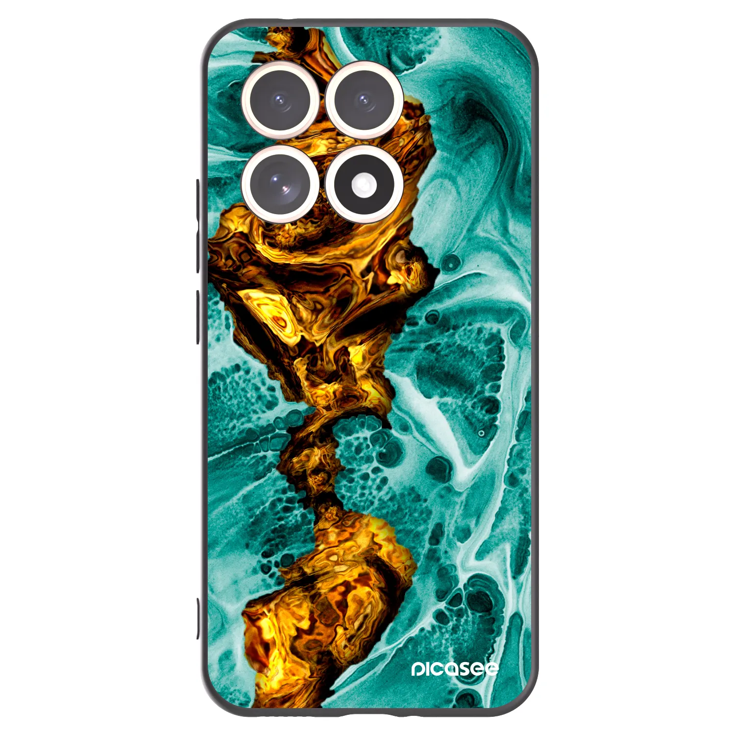 Picasee husă neagră din silicon pentru Xiaomi 15T - Goldsky