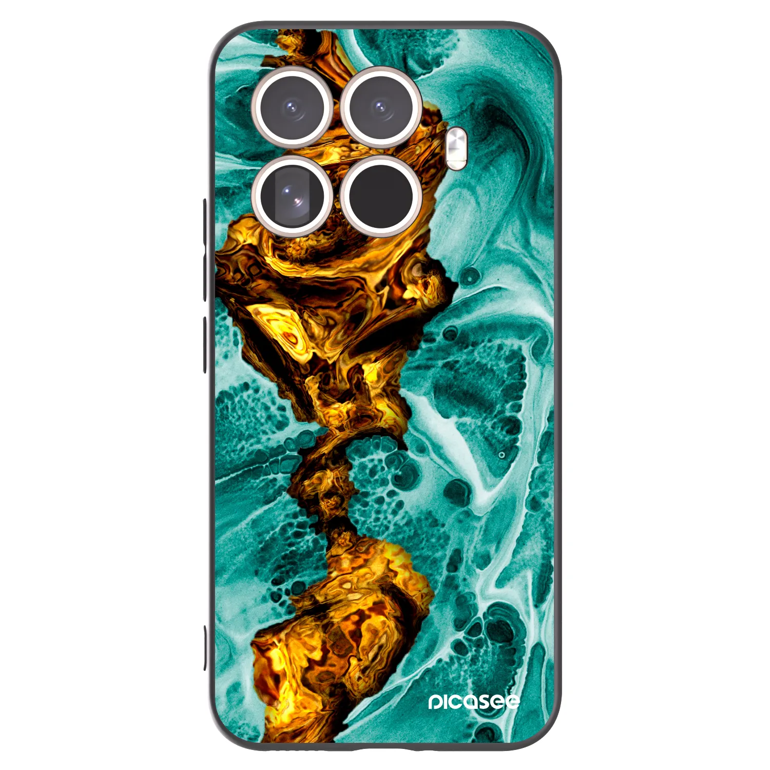 Picasee husă neagră din silicon pentru Xiaomi 15T Pro - Goldsky