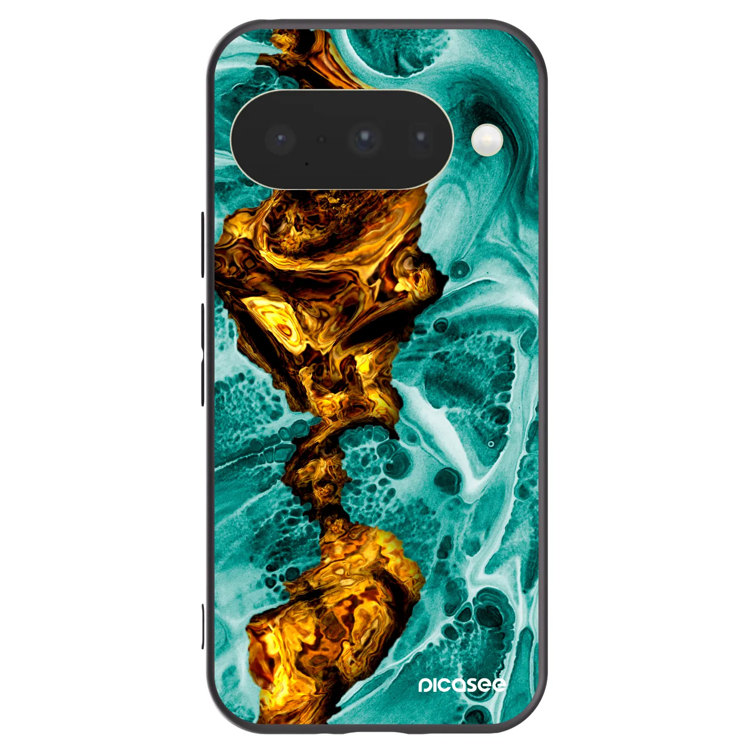 Picasee husă neagră din silicon pentru Google Pixel 10 - Goldsky