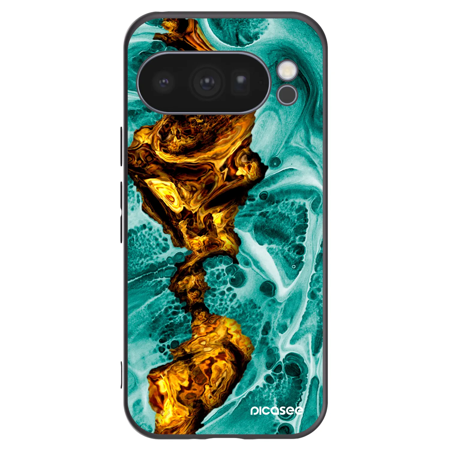 Picasee husă neagră din silicon pentru Google Pixel 10 Pro - Goldsky