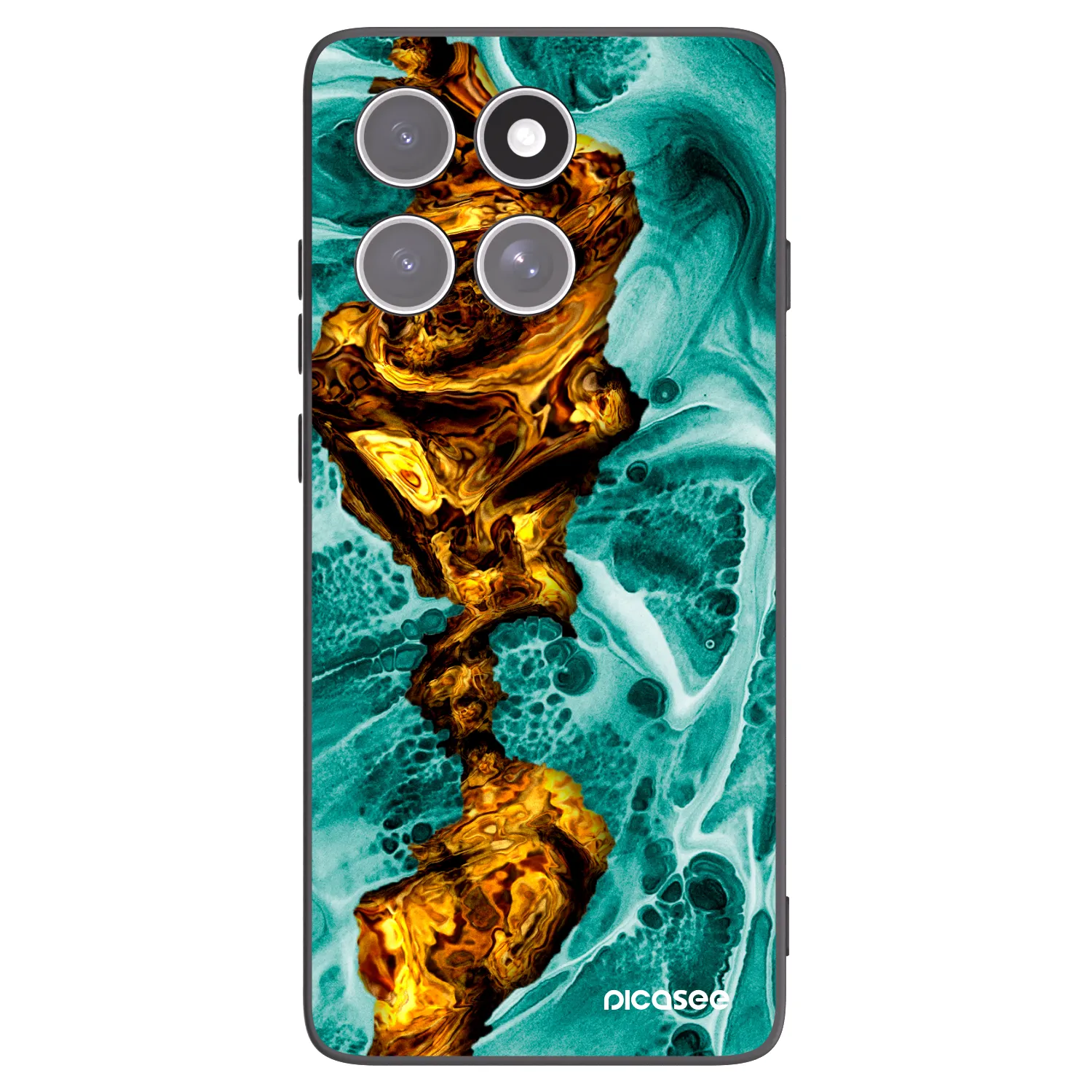 Picasee husă neagră din silicon pentru Motorola Edge 60 Fusion - Goldsky