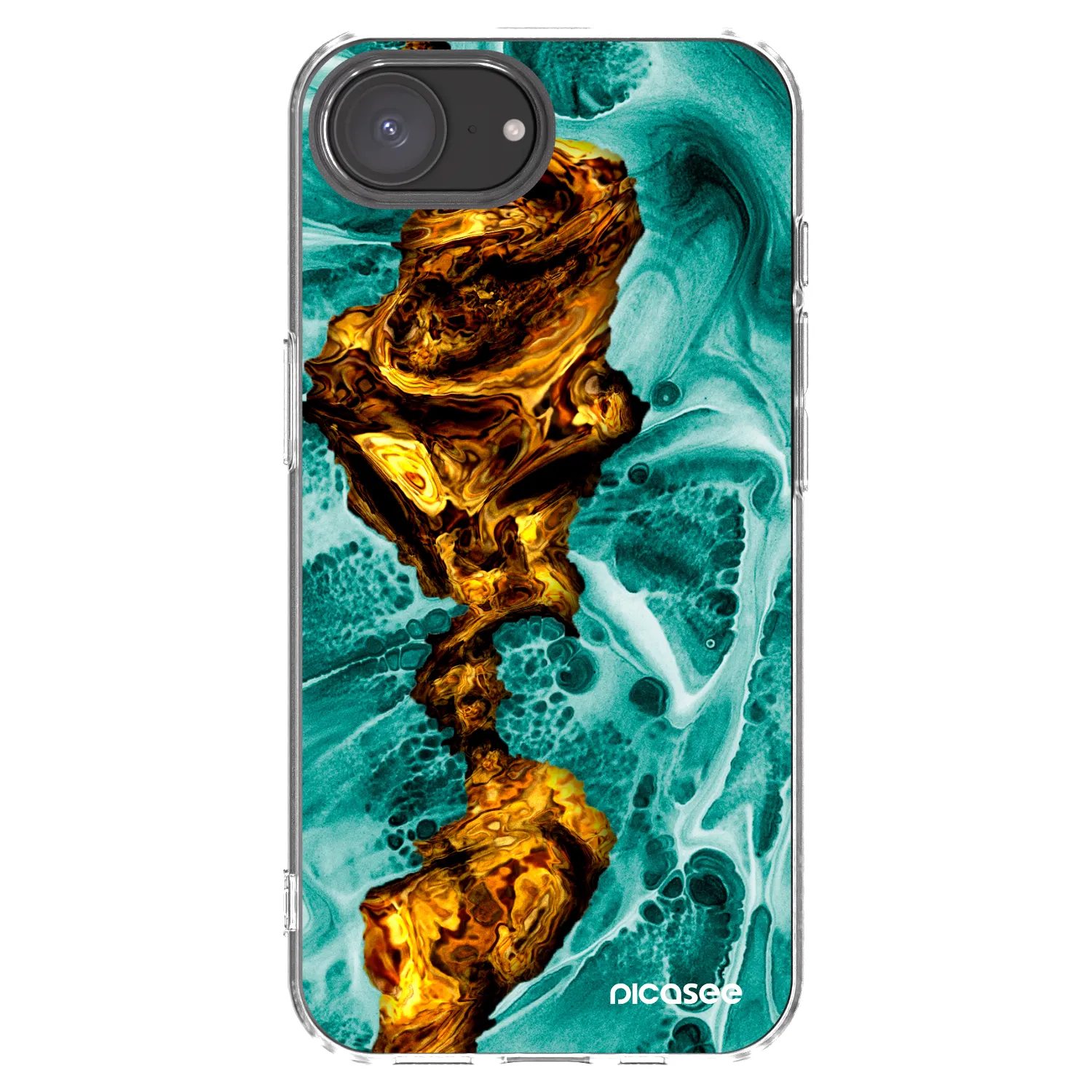 Picasee husă transparentă din silicon pentru Apple iPhone 17e - Goldsky