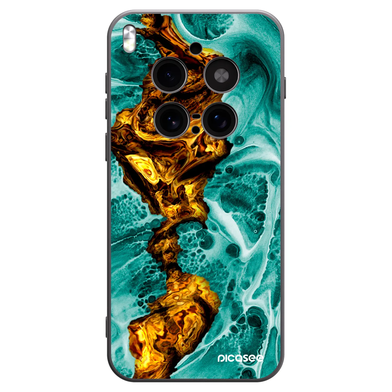 Picasee husă neagră din silicon pentru Vivo X300 Pro - Goldsky