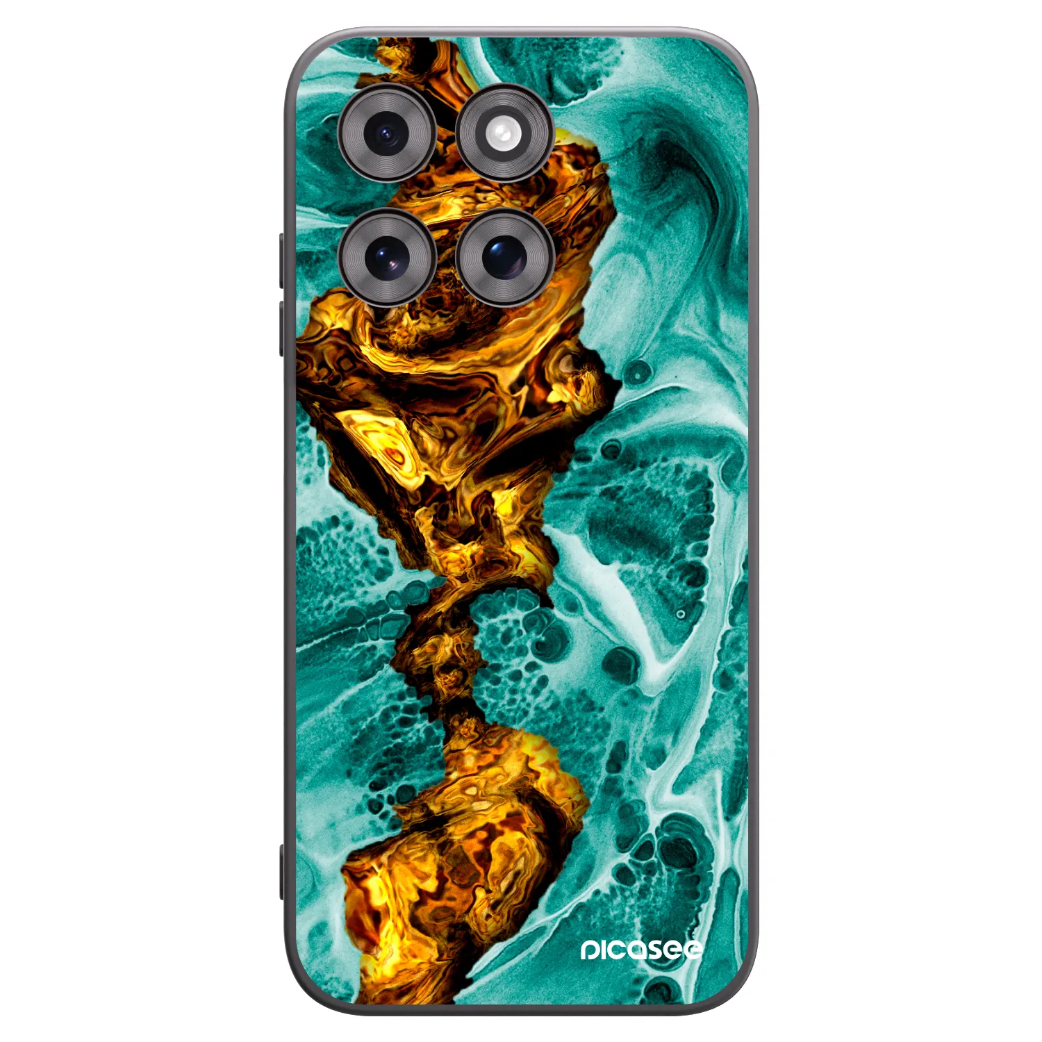 Picasee husă neagră din silicon pentru Motorola Moto G77 - Goldsky