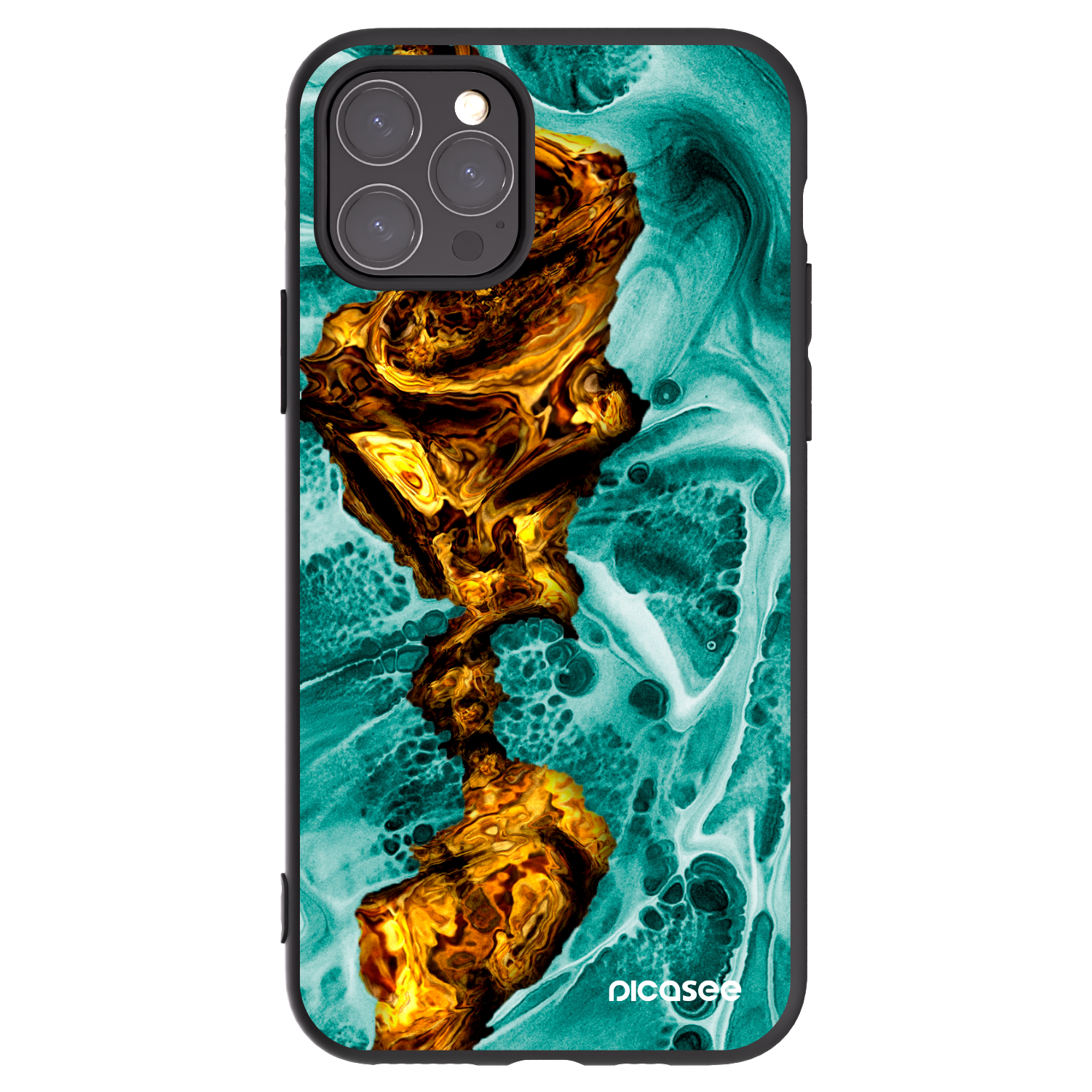 Picasee husă neagră din silicon pentru Apple iPhone 11 Pro - Goldsky