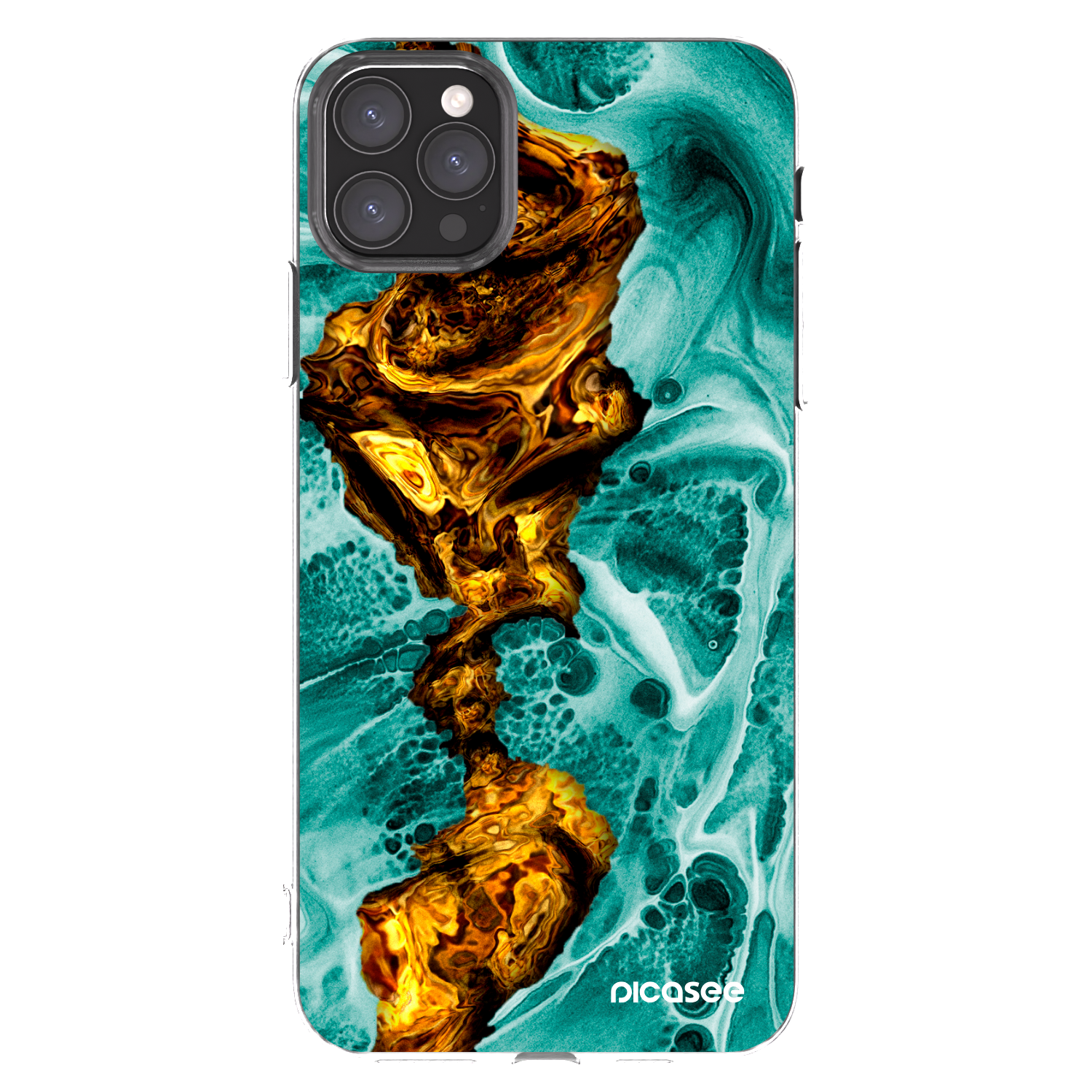 Picasee husă transparentă din silicon pentru Apple iPhone 11 Pro Max - Goldsky