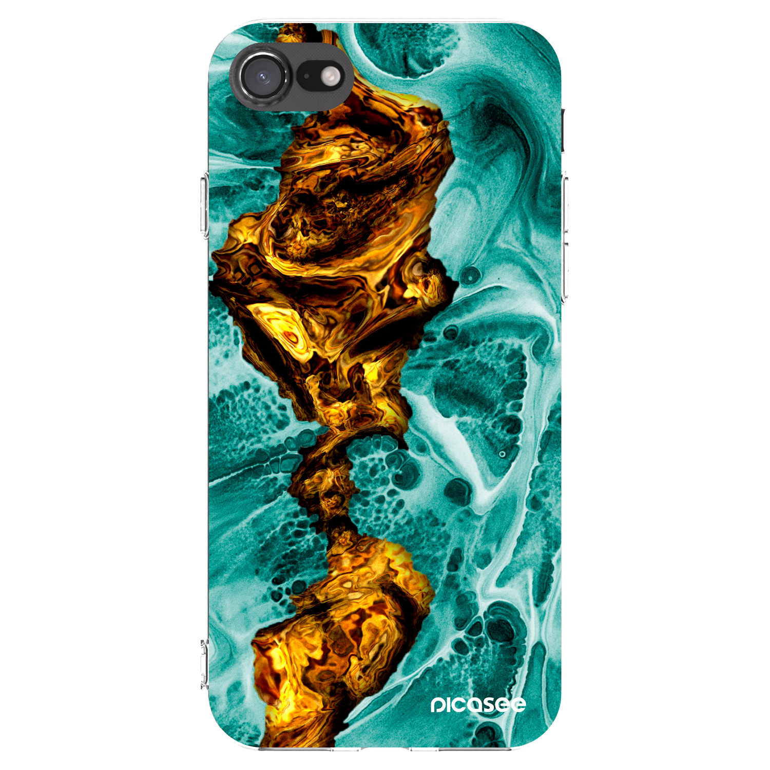 Picasee husă transparentă din silicon pentru Apple iPhone 8 - Goldsky