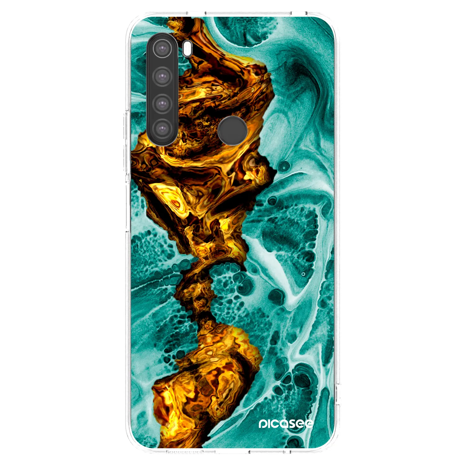 Picasee husă transparentă din silicon pentru Xiaomi Redmi Note 8 - Goldsky