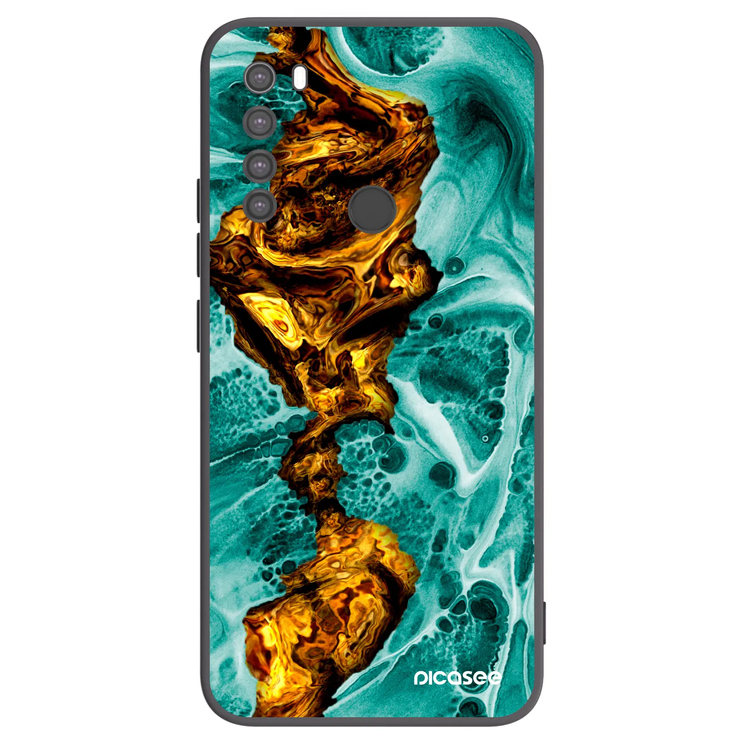 Picasee husă neagră din silicon pentru Xiaomi Redmi Note 8 - Goldsky