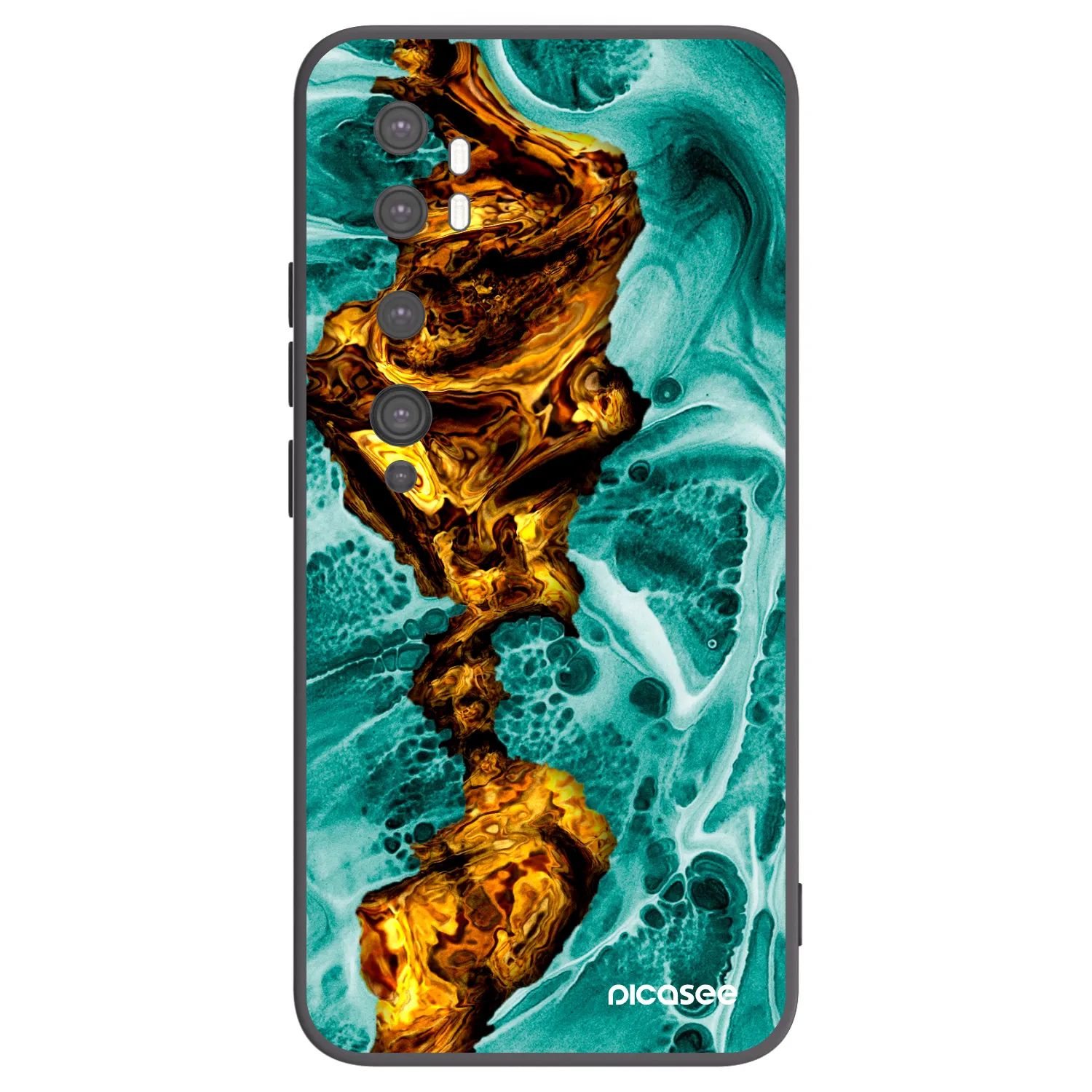 Picasee husă neagră din silicon pentru Xiaomi Mi Note 10 (Pro) - Goldsky