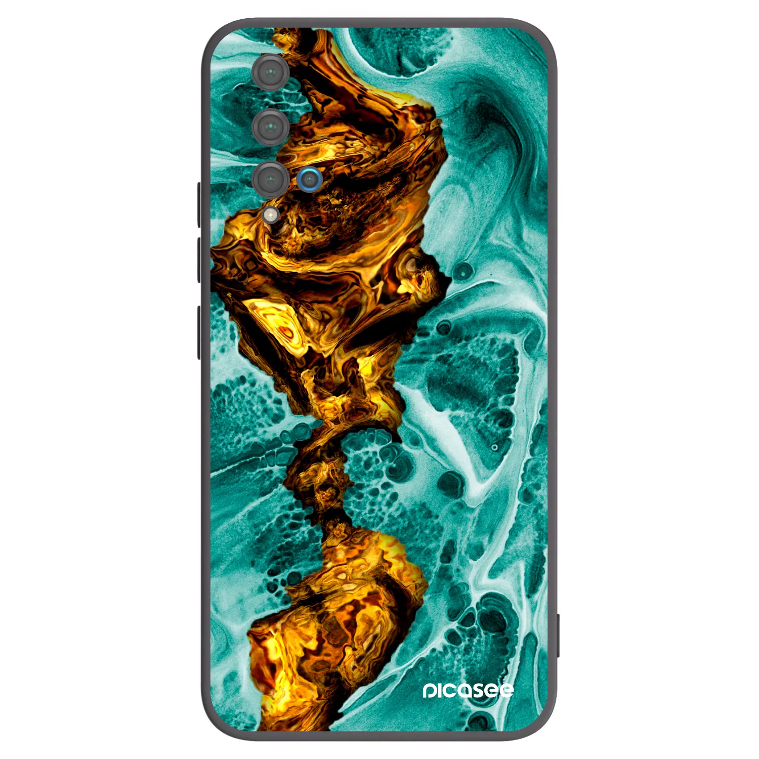 Picasee husă neagră din silicon pentru Huawei Nova 5T - Goldsky