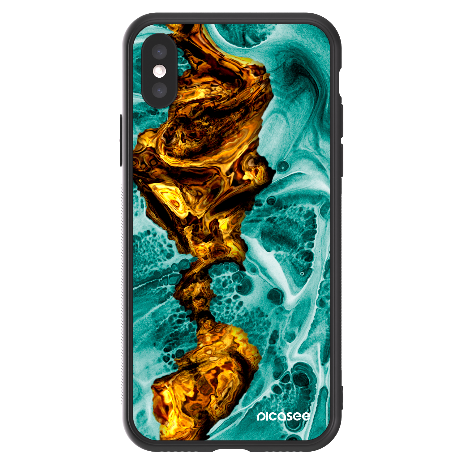 Picasee ULTIMATE CASE pentru Apple iPhone X/XS - Goldsky