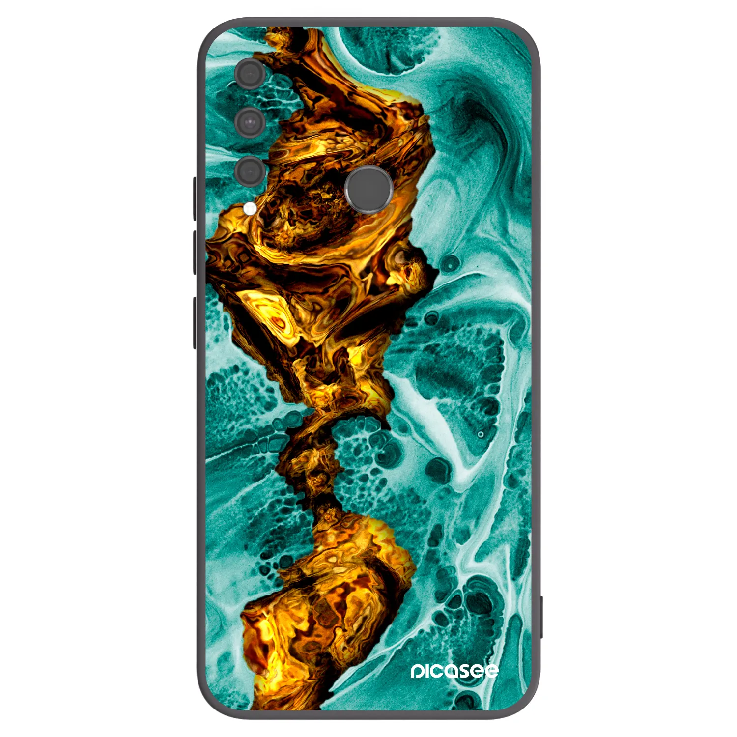 Picasee husă neagră din silicon pentru Huawei P40 Lite E - Goldsky