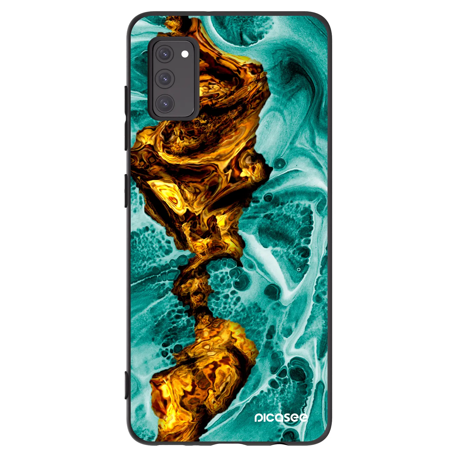Picasee husă neagră din silicon pentru Samsung Galaxy A41 A415F - Goldsky