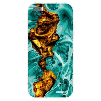 Picasee husă transparentă din silicon pentru Apple iPhone 5/5S/SE - Goldsky