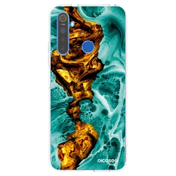Picasee husă transparentă din silicon pentru Realme 5 - Goldsky