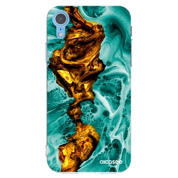 Picasee husă transparentă din silicon pentru Apple iPhone XR - Goldsky