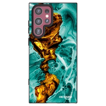 Picasee husă neagră din silicon pentru Samsung Galaxy S22 Ultra 5G - Goldsky