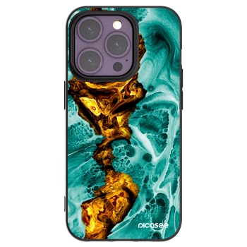 Picasee husă neagră din silicon pentru Apple iPhone 14 Pro - Goldsky