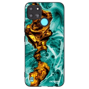 Picasee husă neagră din silicon pentru Realme C21Y - Goldsky